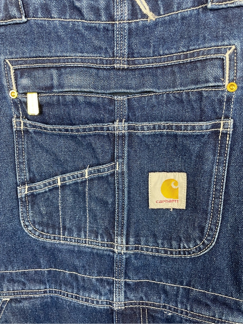 Carhartt Men's Loose Fit Washed Denim Bib Overalls Size 32 x 28 Cotton OR4672-M - Picture 5 of 12